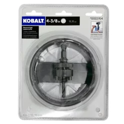 Kobalt Hole Saws & Kits 4-3/8-in Carbide-Grit Arbored Recessed Lighting Hole Saw