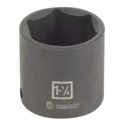 Kobalt Impact Sockets & Impact Socket Sets Standard (SAE) 1/2-in Drive 1-1/4-in 6-Point Impact Socket