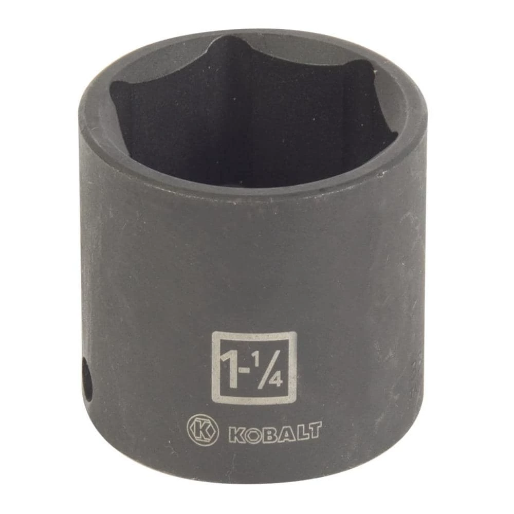 Kobalt Impact Sockets & Impact Socket Sets Standard (SAE) 1/2-in Drive 1-1/4-in 6-Point Impact Socket 1 Kobalt Impact Sockets & Impact Socket Sets Standard (SAE) 1/2-in Drive 1-1/4-in 6-Point Impact Socket