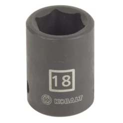Kobalt Impact Sockets & Impact Socket Sets Metric 1/2-in Drive 18mm 6-Point Impact Socket