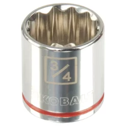 Kobalt Sockets & Socket Sets Standard (SAE) 3/8-in Drive 12-point 3/4-in Shallow Socket