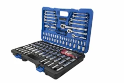 Kobalt Mechanics Tool Sets 138-Piece Standard (SAE) and Metric Combination Polished Chrome Mechanics Tool Set (1/4-in; 3/8-in)