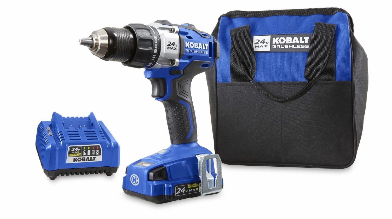 Kobalt Drills 24-volt Max 1/2-in Brushless Cordless Drill (1-Battery Included and Charger Included) 1 Kobalt Drills 24-volt Max 1/2-in Brushless Cordless Drill (1-Battery Included and Charger Included)
