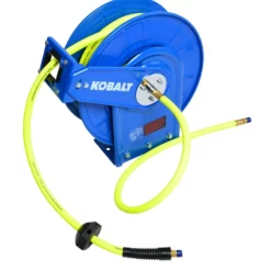 Kobalt Air Compressor Hoses 3/8-in 50-ft Poly Hybrid Air Hose with Retractable Hose Reel -SEO title and description design 07744302