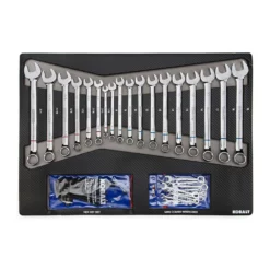 Kobalt Mechanics Tool Sets 300-Piece Standard (SAE) and Metric Combination Polished Chrome Mechanics Tool Set (1/4-in; 3/8-in) -SEO title and description design 08236282