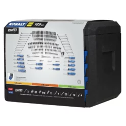 Kobalt Mechanics Tool Sets 189-Piece Standard (SAE) and Metric Combination Polished Chrome Mechanics Tool Set (1/4-in; 3/8-in) -SEO title and description design 08512884