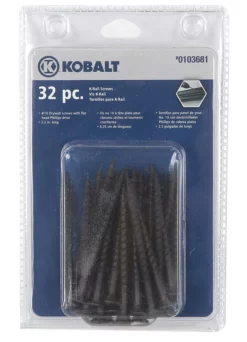 Kobalt Slatwall & Rail Storage Systems 32-Piece 2.5-in Black Phosphate Steel Multipurpose Accessory Kit -SEO title and description design 08776826