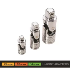 Kobalt Socket Adapters 3-Piece 1/4-in; 3/8-in; 1/2-in to U-Joint