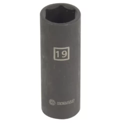 Kobalt Impact Sockets & Impact Socket Sets Metric 1/2-in Drive 19mm 6-Point Impact Socket