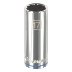 Kobalt Sockets & Socket Sets Metric 3/8-in Drive 12-point 17-mm Deep Socket