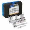 Kobalt Mechanics Tool Sets 30-Piece Standard (SAE) and Metric Combination Polished Chrome Mechanics Tool Set (3/8-in)