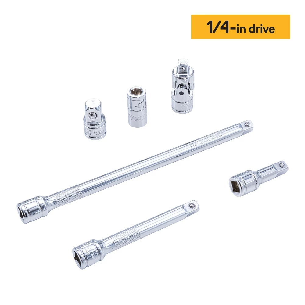 Kobalt Drive Tool & Socket Accessories 22-Piece 1/4-in, 3/8-in and 1/2-in drive tools Drive Accessory Set 2 Kobalt Drive Tool & Socket Accessories 22-Piece 1/4-in, 3/8-in and 1/2-in drive tools Drive Accessory Set - Image 2