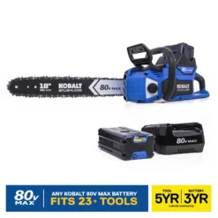 SEO title and description design 25 Kobalt Cordless Electric Chainsaws 80-Volt Max 18-in Brushless Cordless Electric Chainsaw 5 Ah (Battery & Charger Included)