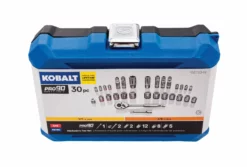 Kobalt Mechanics Tool Sets 30-Piece Standard (SAE) and Metric Combination Polished Chrome Mechanics Tool Set (3/8-in) -SEO title and description design 11294860 scaled