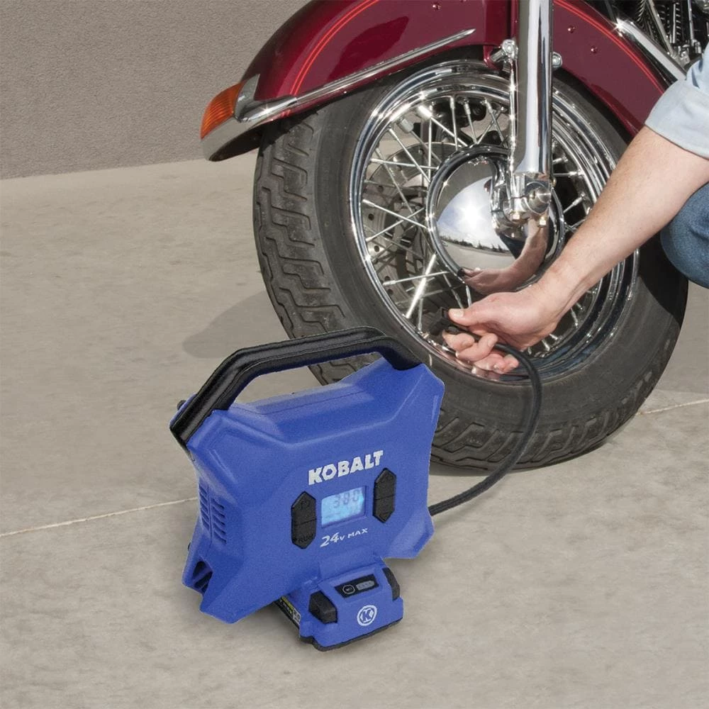 Kobalt Air Inflators Kobalt 24 Volt cordless high pressure inflator 24-Volt Lithium Ion (Li-Ion) Air Inflator (Power Source: Battery) 8 Kobalt Air Inflators Kobalt 24 Volt cordless high pressure inflator 24-Volt Lithium Ion (Li-Ion) Air Inflator (Power Source: Battery) - Image 8