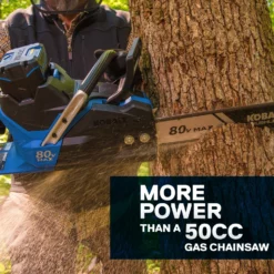 Kobalt Cordless Electric Chainsaws 80-Volt Max 18-in Brushless Cordless Electric Chainsaw 5 Ah (Battery & Charger Included) -SEO title and description design 12049904