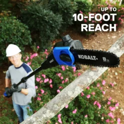 Kobalt Cordless Electric Pole Saws 40-Volt Max 8-in Cordless Electric Pole Saw (Battery & Charger Included) -SEO title and description design 12234439