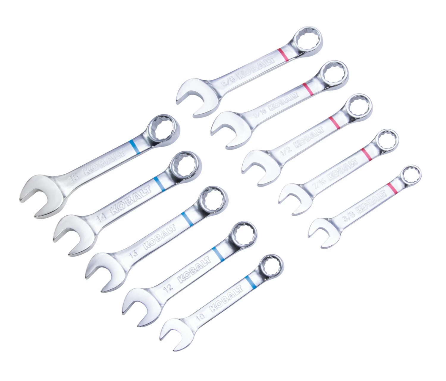 Kobalt Combination Wrenches & Sets 30-Piece Set 12-point Standard (SAE) and Metric Combination Standard Combination Wrench Set 3 Kobalt Combination Wrenches & Sets 30-Piece Set 12-point Standard (SAE) and Metric Combination Standard Combination Wrench Set - Image 3