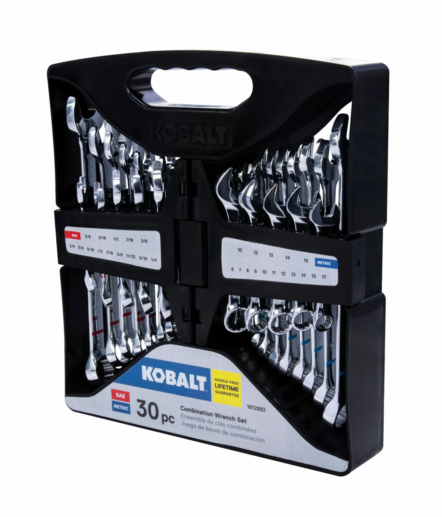 Kobalt Combination Wrenches & Sets 30-Piece Set 12-point Standard (SAE) and Metric Combination Standard Combination Wrench Set 7 Kobalt Combination Wrenches & Sets 30-Piece Set 12-point Standard (SAE) and Metric Combination Standard Combination Wrench Set - Image 7