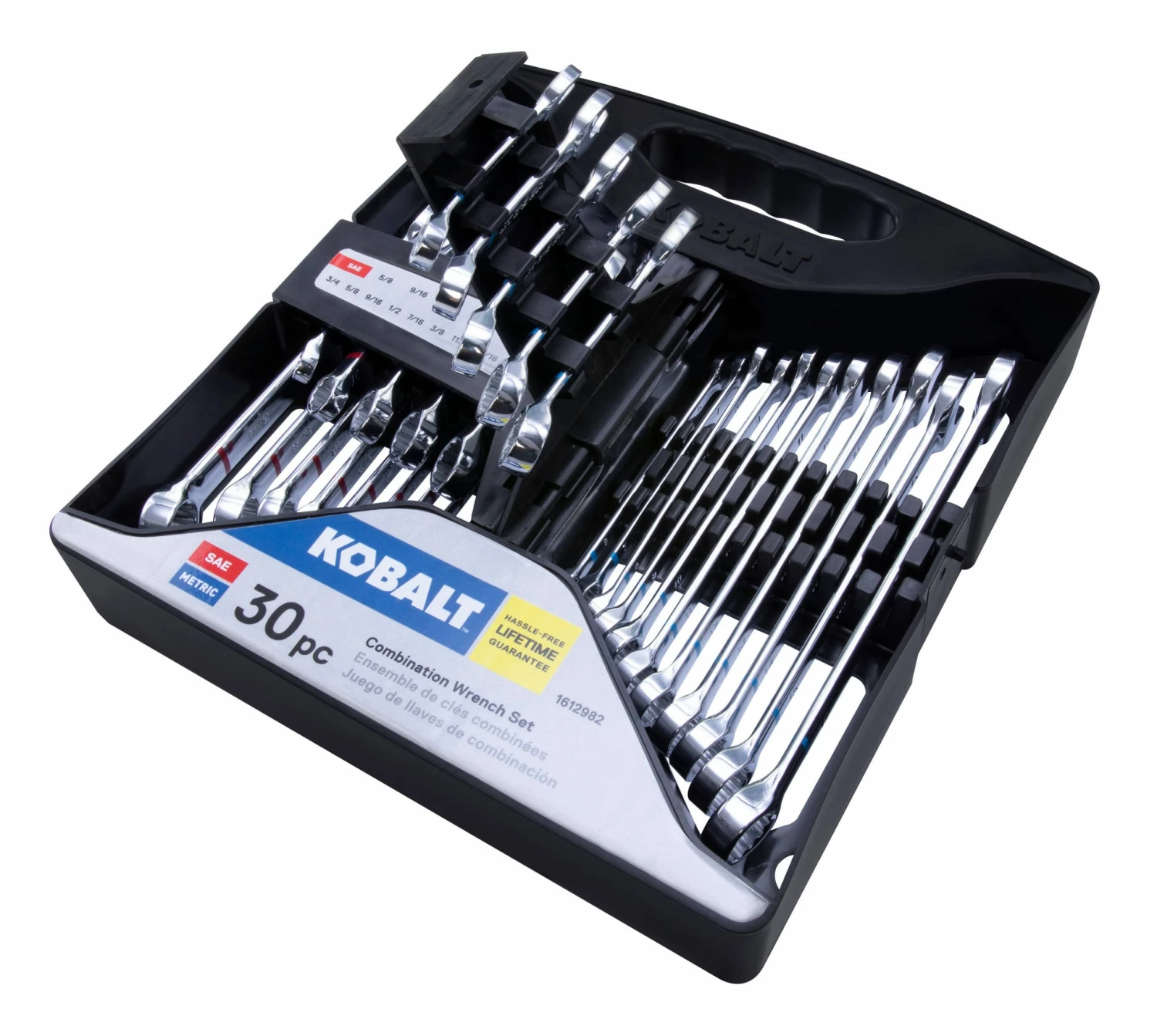 Kobalt Combination Wrenches & Sets 30-Piece Set 12-point Standard (SAE) and Metric Combination Standard Combination Wrench Set 9 Kobalt Combination Wrenches & Sets 30-Piece Set 12-point Standard (SAE) and Metric Combination Standard Combination Wrench Set - Image 9