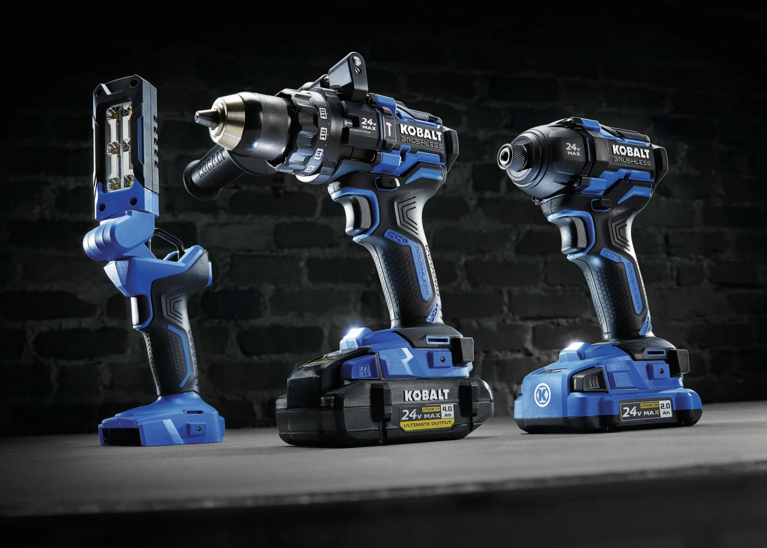 Kobalt Power Tool Combo Kits XTR 3-Tool 24-Volt Max Brushless Power Tool Combo Kit with Hard Case (2-Batteries Included and Charger Included) 12 Kobalt Power Tool Combo Kits XTR 3-Tool 24-Volt Max Brushless Power Tool Combo Kit with Hard Case (2-Batteries Included and Charger Included) - Image 12