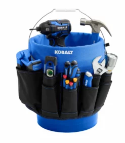 Kobalt Tool Bags Blue Black Polyester 12-in 5-Gallon Bucket Organizer