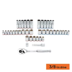 Kobalt Mechanics Tool Sets 118-Piece Standard (SAE) and Metric Combination Polished Chrome Mechanics Tool Set (3/8-in;) -SEO title and description design 16006941