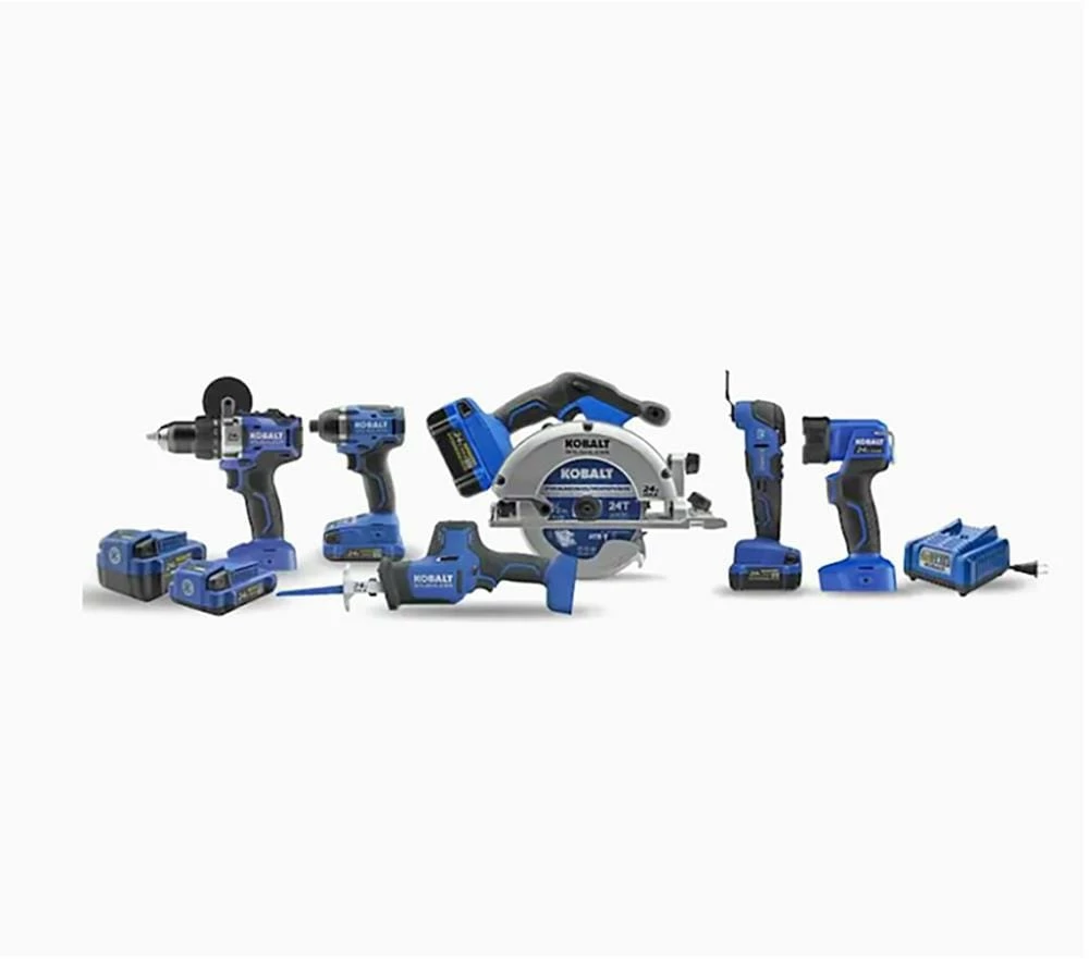 Kobalt Power Tool Combo Kits Kobalt 24V max 6-Tool 24-Volt Max Brushless Power Tool Combo Kit Case (2-Batteries Included and Charger Included) 1 Kobalt Power Tool Combo Kits Kobalt 24V max 6-Tool 24-Volt Max Brushless Power Tool Combo Kit Case (2-Batteries Included and Charger Included)