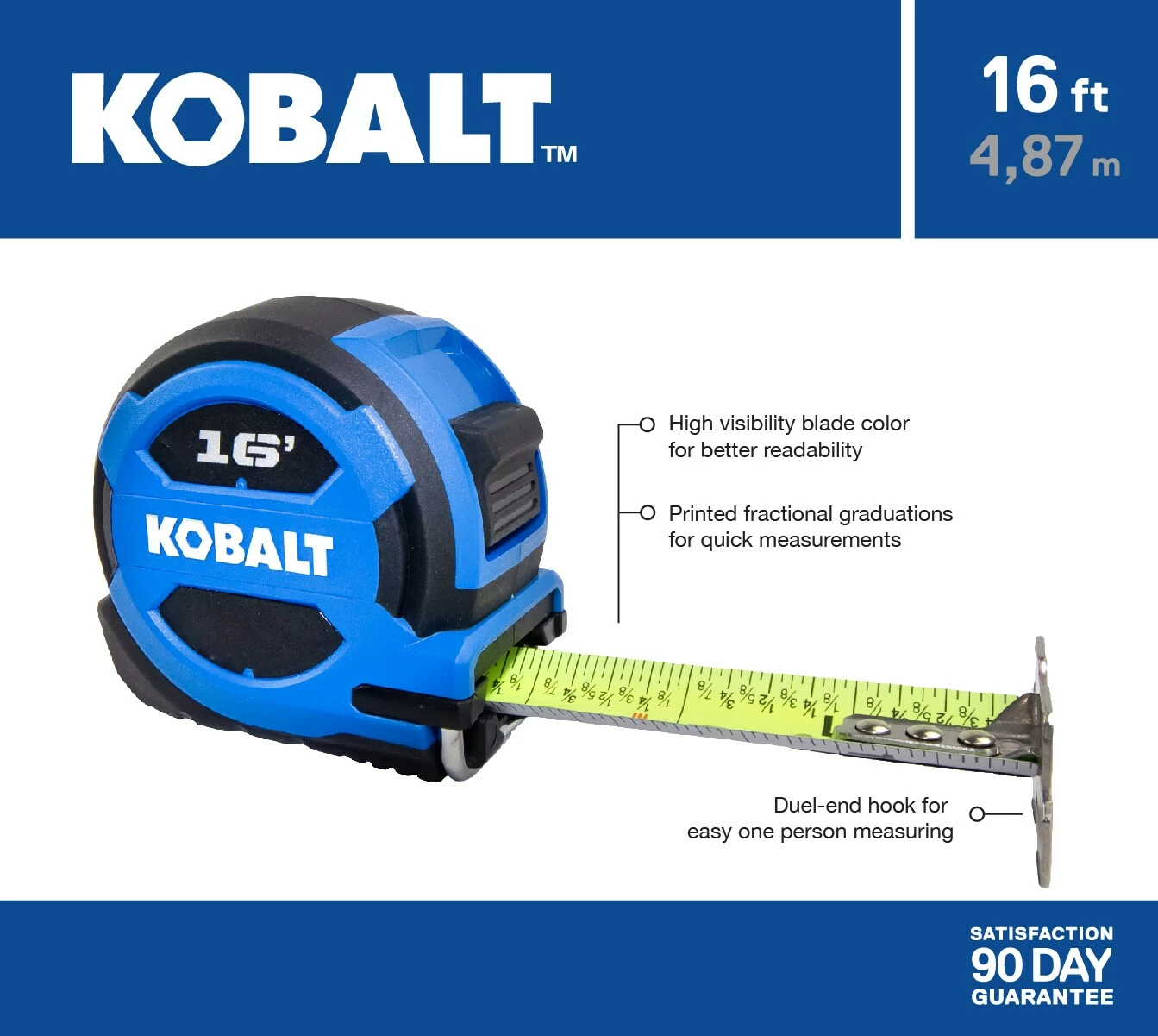Kobalt Tape Measures Tape measure 16-ft Tape Measure 4 Kobalt Tape Measures Tape measure 16-ft Tape Measure - Image 4