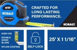 Kobalt Tape measures 25-ft Auto Lock Tape Measure -SEO title and description design 16463824