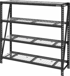 Kobalt Freestanding Shelving Units 77-in W x 24-in D x 72-in H 4-Tier Heavy Duty Steel Utility