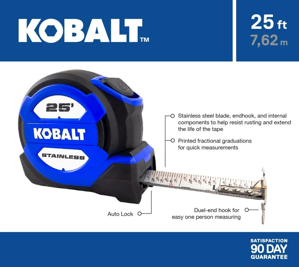 Kobalt Tape measures 25-ft Auto Lock Tape Measure 4 Kobalt Tape measures 25-ft Auto Lock Tape Measure - Image 4