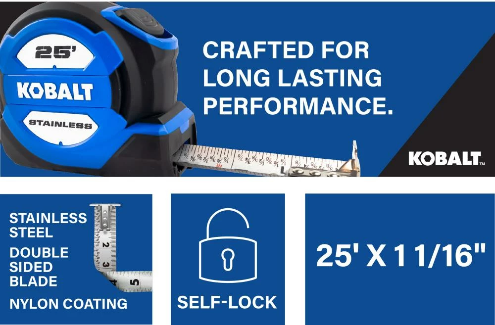 Kobalt Tape measures 25-ft Auto Lock Tape Measure 5 Kobalt Tape measures 25-ft Auto Lock Tape Measure - Image 5