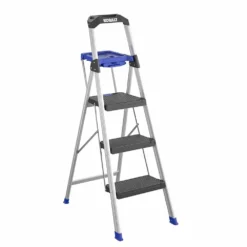 Kobalt Step Stools 3-Step 250-lb Capacity Gray Aluminum Foldable Step Stool -SEO title and description design 17788089