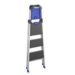Kobalt Step Stools 3-Step 250-lb Capacity Gray Aluminum Foldable Step Stool -SEO title and description design 17788090