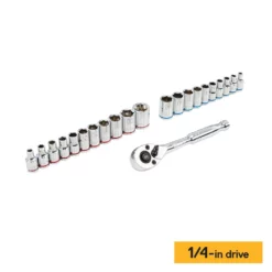 Kobalt Mechanics Tool Sets Centennial 100-Piece Standard (SAE) and Metric Combination Polished Chrome Mechanics Tool Set (1/4-in; 3/8-in) -SEO title and description design 40333059