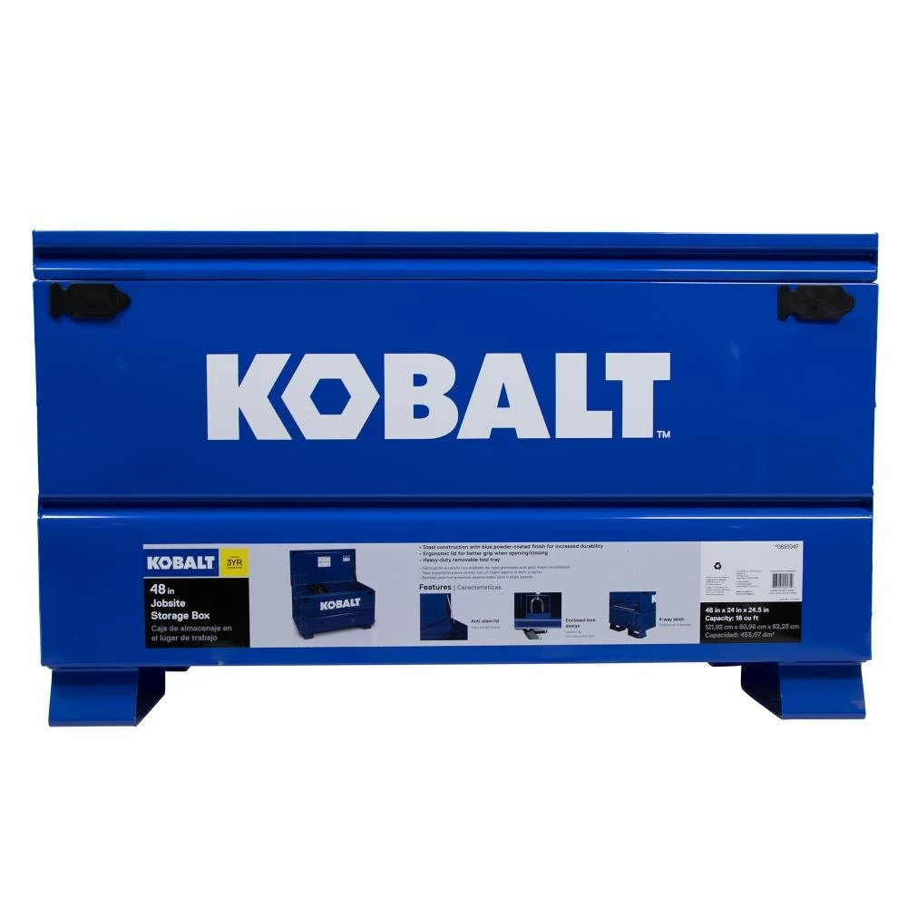 Kobalt Jobsite Boxes 24-in W x 48-in L x 28-in Steel Jobsite Box 5 Kobalt Jobsite Boxes 24-in W x 48-in L x 28-in Steel Jobsite Box - Image 5