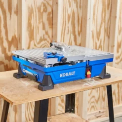 Kobalt Tile Saws 7-in 6-Amp Wet Tabletop Sliding Table Tile Saw -SEO title and description design 41973205