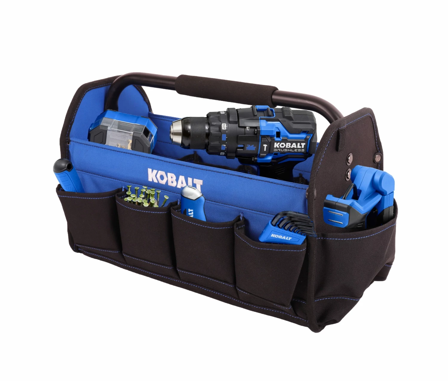 Kobalt Tool Bags Blue, Black Polyester 16-in Tool Tote 2 Kobalt Tool Bags Blue, Black Polyester 16-in Tool Tote - Image 2