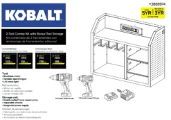 Kobalt Power Tool Combo Kits 2-Tool 24-Volt Max Brushless Power Tool Combo Kit Case (1-Battery Included and Charger Included) -SEO title and description design 42156032
