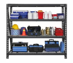 Kobalt Freestanding Shelving Units 77-in W x 24-in D x 72-in H 4-Tier Heavy Duty Steel Utility -SEO title and description design 42193274 scaled