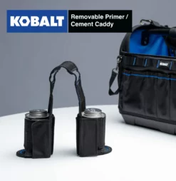 Kobalt Tool Bags Plumbing Tool Bag with Caddy Black, Blue Polyester 12.99-in -SEO title and description design 42393546 scaled