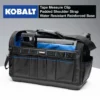 Kobalt Tool Bags Plumbing Tool Bag with Caddy Black, Blue Polyester 12.99-in