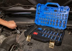 Kobalt Mechanics Tool Sets Centennial 100-Piece Standard (SAE) and Metric Combination Polished Chrome Mechanics Tool Set (1/4-in; 3/8-in) -SEO title and description design 42394149 scaled