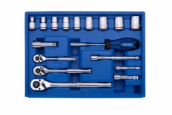 Kobalt Mechanics Tool Sets 250-Piece Standard (SAE) and Metric Combination Polished Chrome Mechanics Tool Set (1/4-in; 3/8-in) -SEO title and description design 42702389 scaled