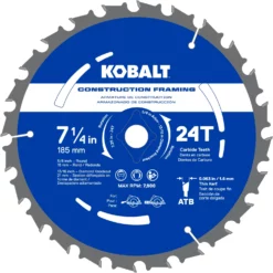 Kobalt Circular Saw Blades 7-1/4-in 24-Tooth Tungsten Carbide-tipped Steel Circular Saw Blade