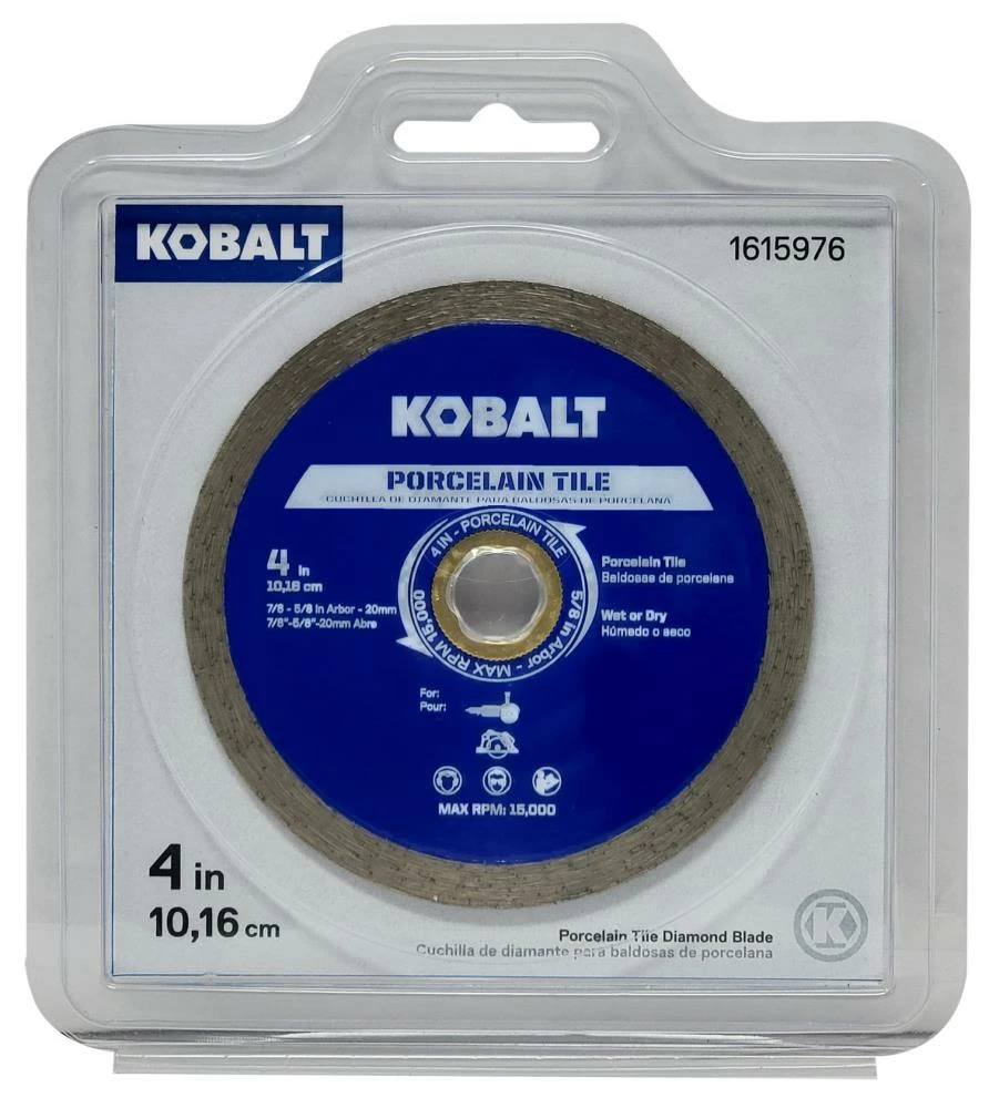Kobalt Diamond Saw Blades 4-in Wet or Dry Porcelain Continuous Diamond Saw Blade 4 Kobalt Diamond Saw Blades 4-in Wet or Dry Porcelain Continuous Diamond Saw Blade - Image 4
