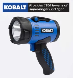 Kobalt Flashlights 1200-Lumen LED Rechargeable Spotlight Flashlight