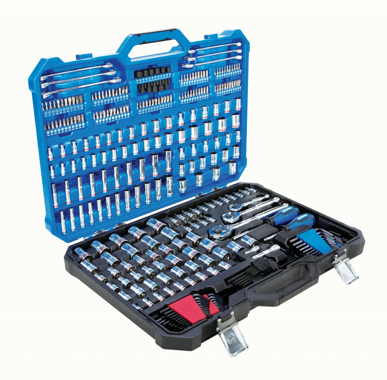 Kobalt Mechanics Tool Sets 309-Piece Standard (SAE) and Metric Combination Polished Chrome Mechanics Tool Set (1/4-in; 3/8-in) 3 Kobalt Mechanics Tool Sets 309-Piece Standard (SAE) and Metric Combination Polished Chrome Mechanics Tool Set (1/4-in; 3/8-in) - Image 3