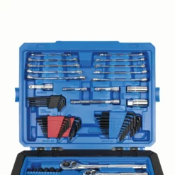 Kobalt Mechanics Tool Sets 243-Piece Standard (SAE) and Metric Combination Polished Chrome Mechanics Tool Set (1/4-in; 3/8-in) -SEO title and description design 44474234 scaled